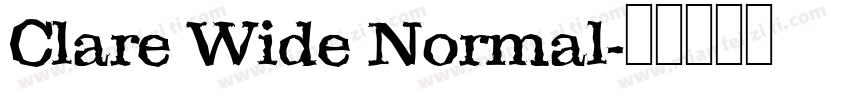 Clare Wide Normal字体转换